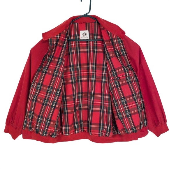 Maus & Hoffman Harrington Jacket Mens XL Red Plaid Lined Cotton Made in Scotland - Picture 6 of 16